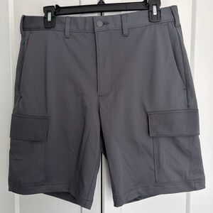 Lands' End Men's Charcoal 9” Flex Cargo Shorts Size 30